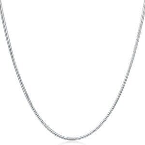 Sterling Silver Diamond Cut Solid Round Italian Snake Chain Necklace - 26" 3mm